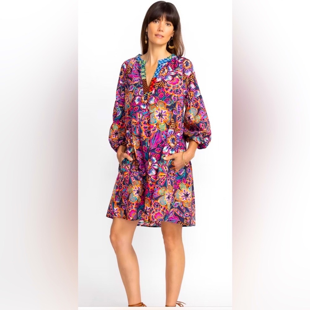 Johnny Was Eyes On You Poplin Mini Dress